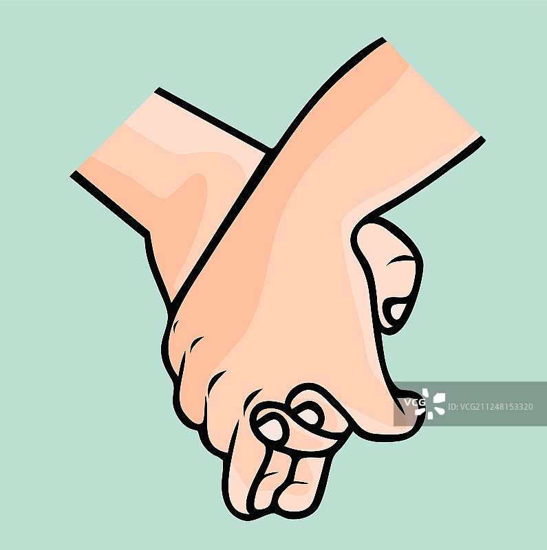 手牵手承诺友谊图片素材