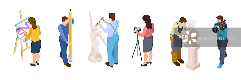 2.5D创意人士艺术家图片素材