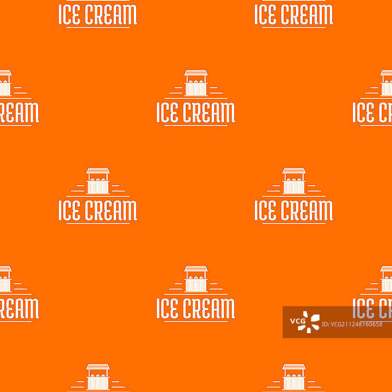 橙色冰淇淋摊位图案图片素材