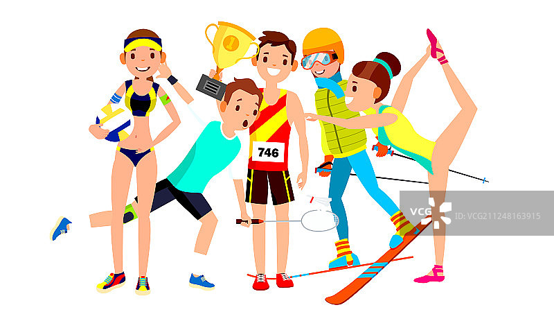 男女排球网球运动员图片素材