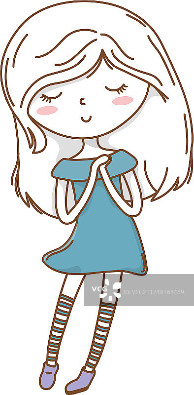 卡通时尚服装女孩图片素材