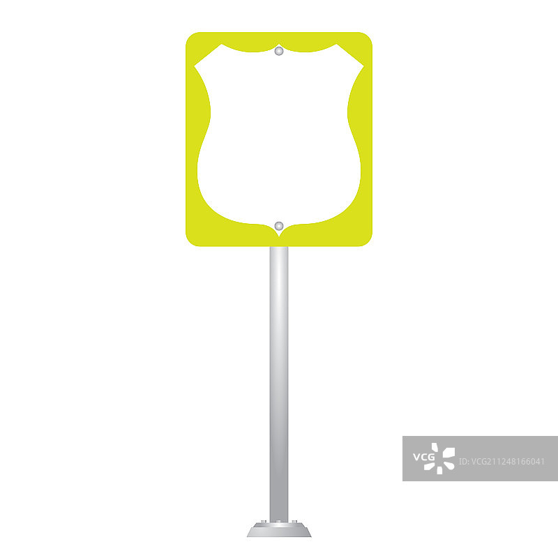 白色背景上孤立的空白路标牌图片素材