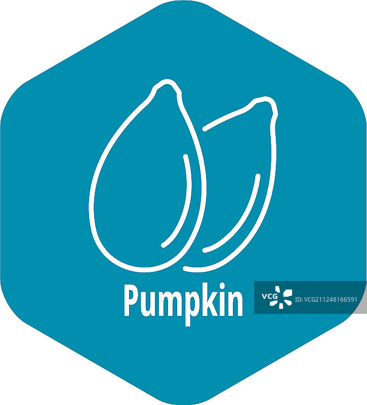 南瓜籽图标轮廓样式图片素材