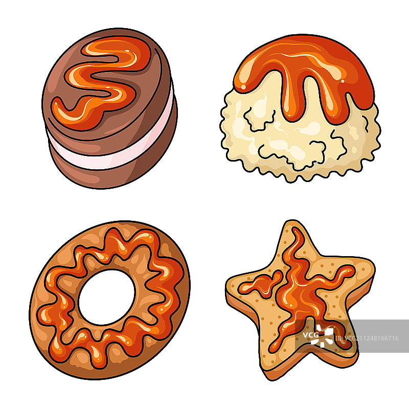 甜点和糖果标志设计图片素材