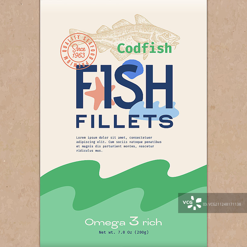 抽象鱼片包装图片素材