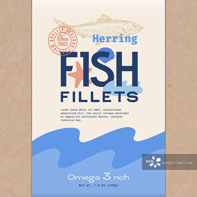 抽象鱼片包装图片素材