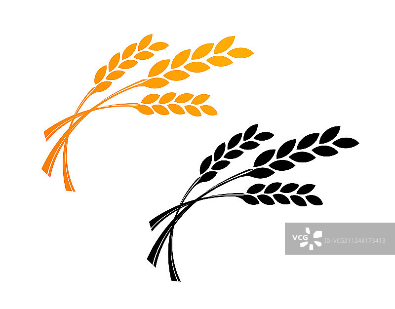 农业小麦Logo模板图标设计图片素材