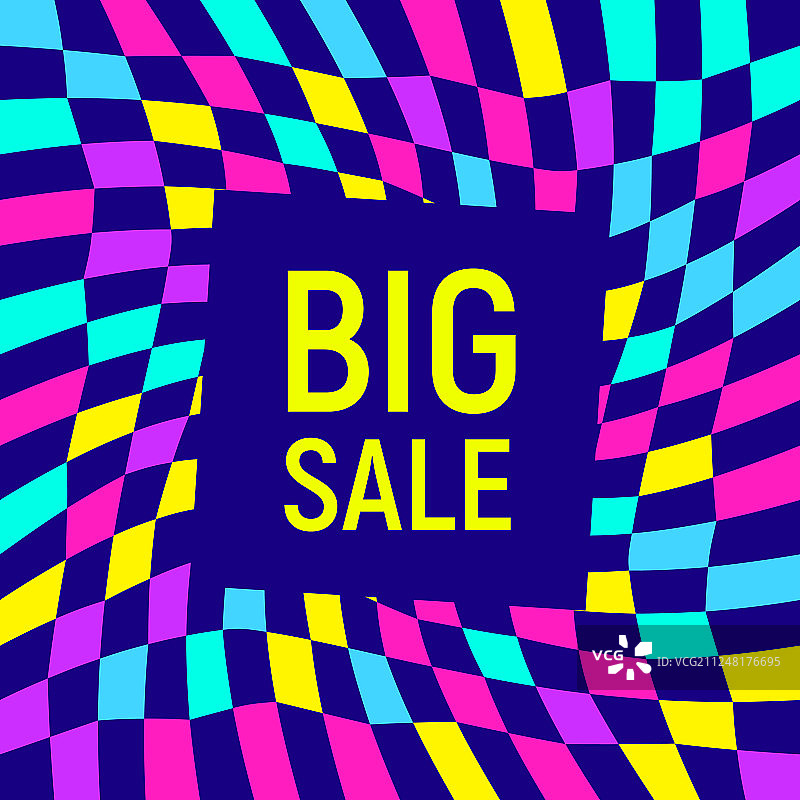 霓虹孟菲斯风格抽象促销背景图片素材