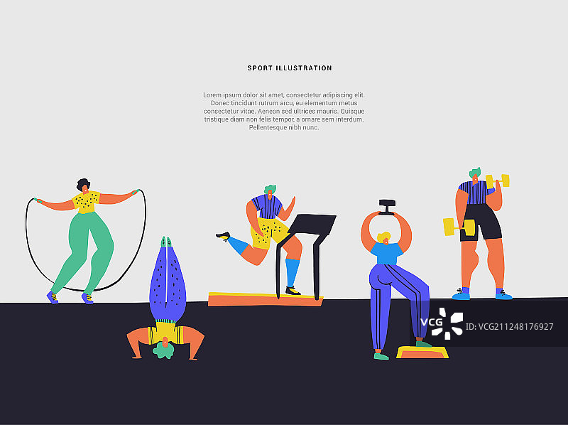 手绘扁平风培训工作图片素材