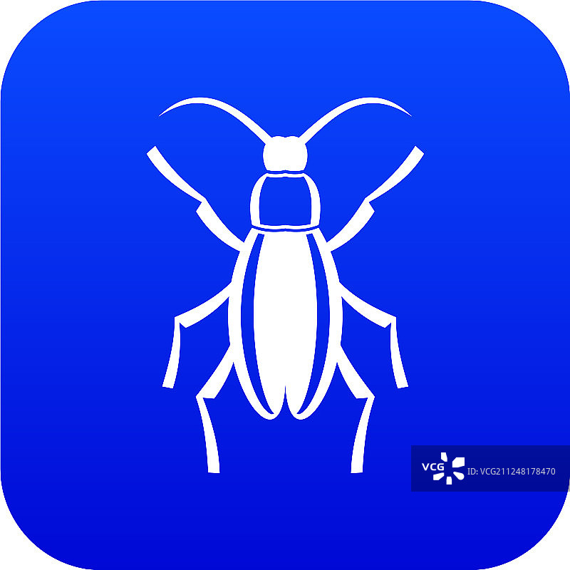 数字蓝色甲虫图标图片素材