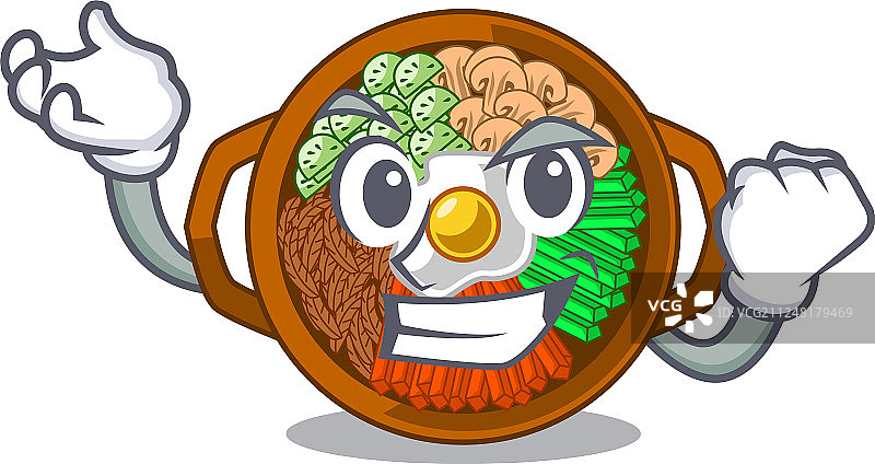 石锅拌饭吉祥物图片素材