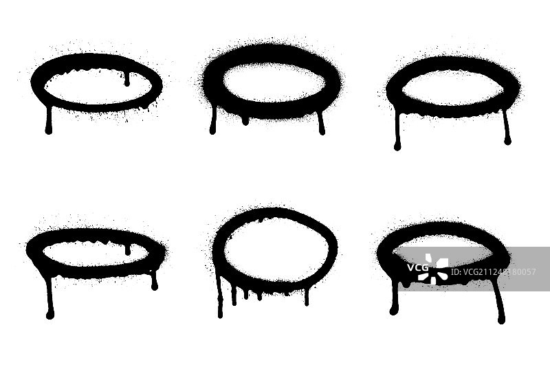 黑色喷绘光环涂鸦图片素材