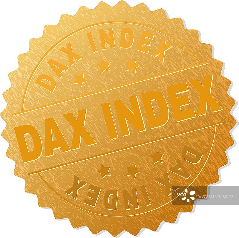 金色DAX指数奖章印章图片素材