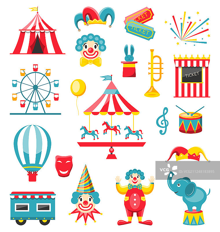 马戏团和嘉年华图标图片素材