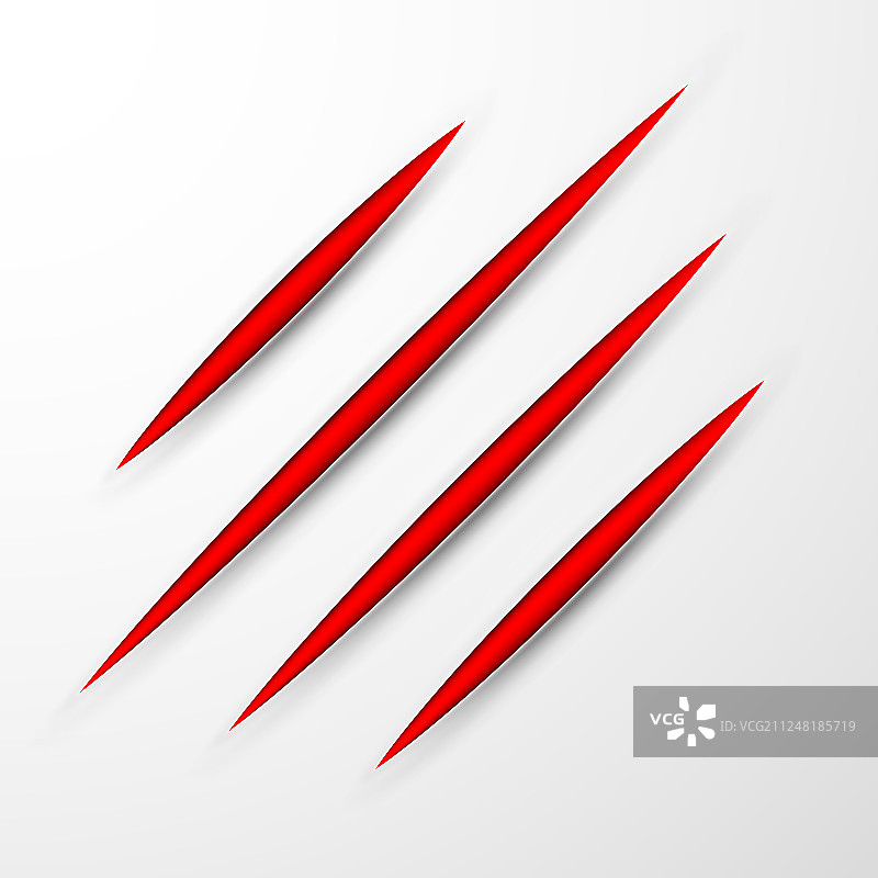 红色抓痕动物爪子刮擦痕迹图片素材