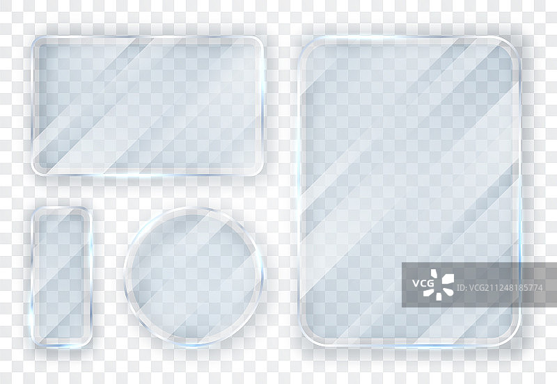 透明玻璃banner图片素材