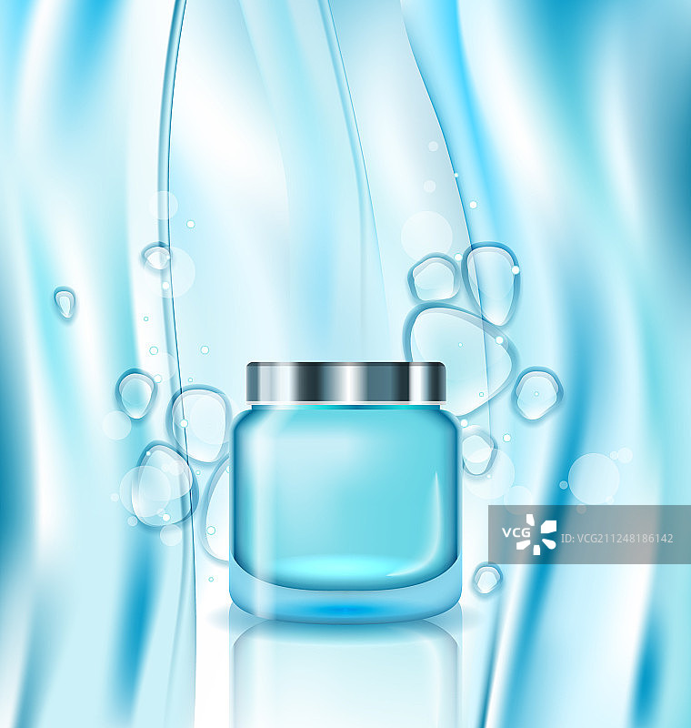 土耳其色管状化妆品广告霜图片素材