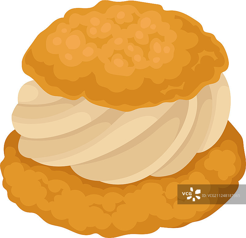 白色背景上的奶油酥饼图片素材