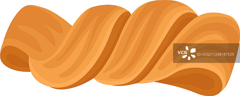 白色背景上的烤辫子面包图片素材