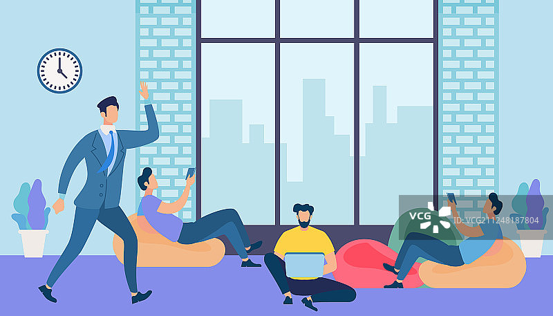 办公室里使用工具的男人们图片素材