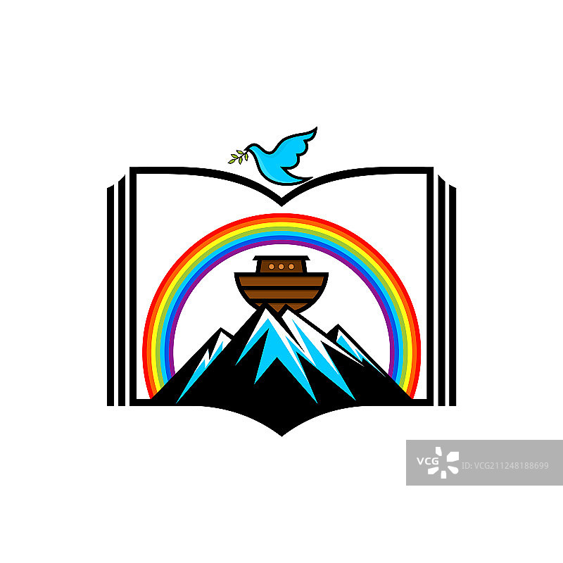 诺亚方舟故事标志图片素材