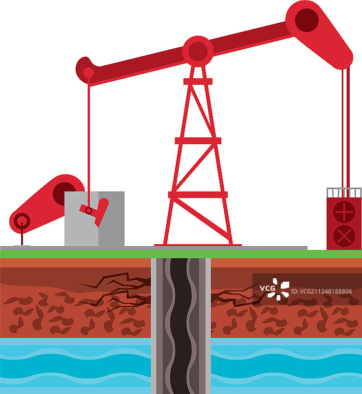 卡通油气炼油厂图片素材