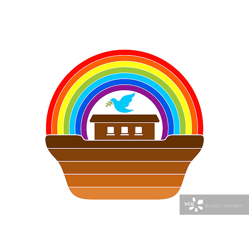 诺亚方舟故事标志图片素材