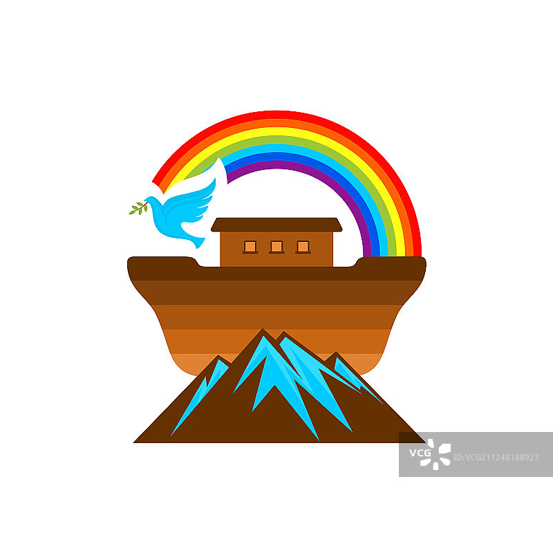 诺亚方舟故事标志图片素材