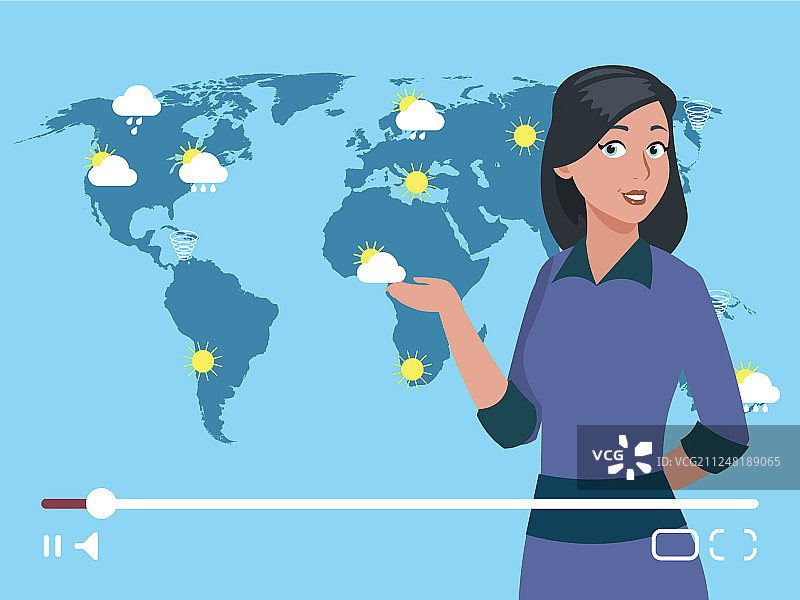 气象频道女主持人图片素材