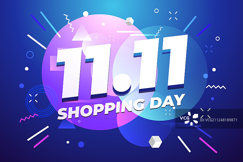 1111购物节促销海报或宣传单设计图片素材