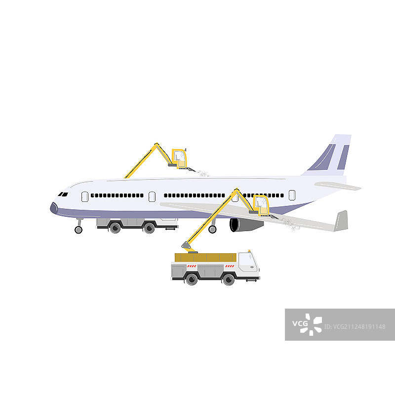 飞机除冰图片素材