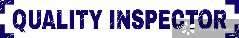 带划痕纹理的质检员印章图片素材