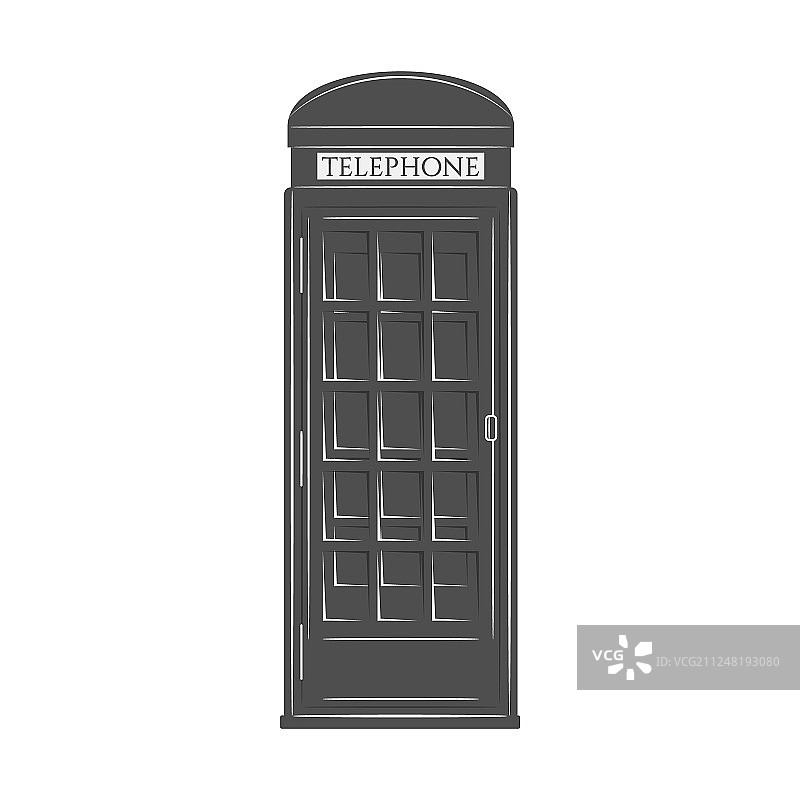 图形风格的伦敦电话亭图片素材