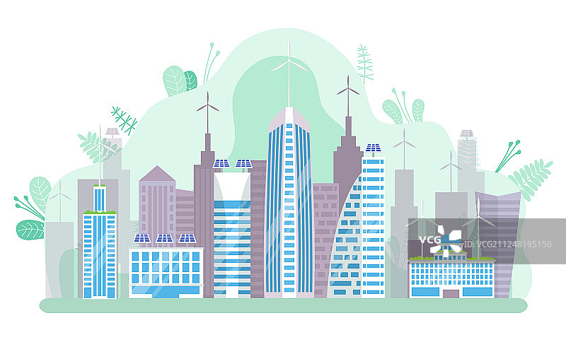 未来主义大都市现代城市摩天大楼图片素材