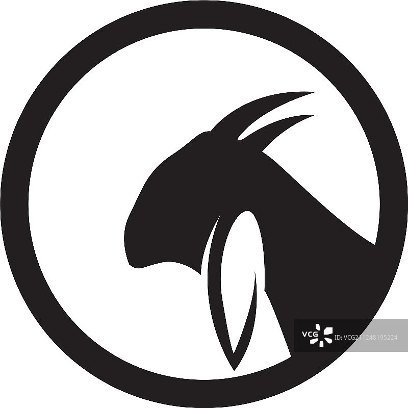 山羊头logo模板图片素材