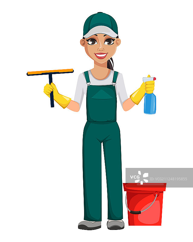 清洁服务概念卡通图片素材