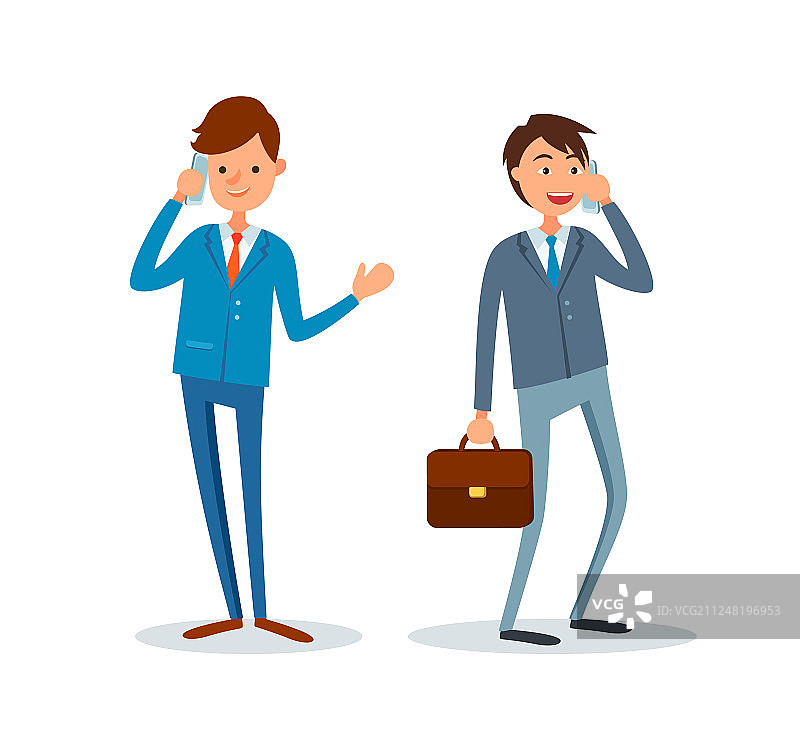 工作中接听商务电话的顾问图片素材