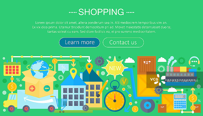 在线购物与电子商务概念图片素材