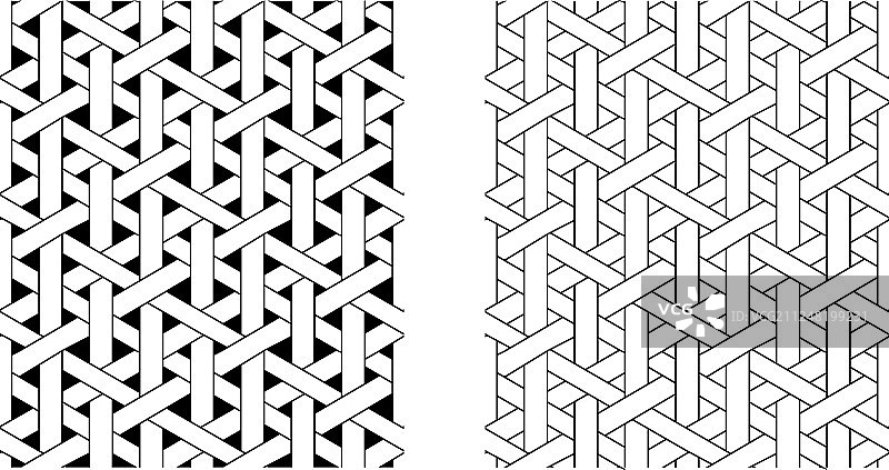 无缝编织藤条图案艺术轮廓图图片素材