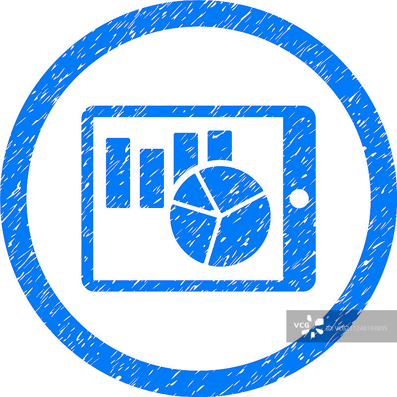 PDA上的图表圆形颗粒状图标图片素材