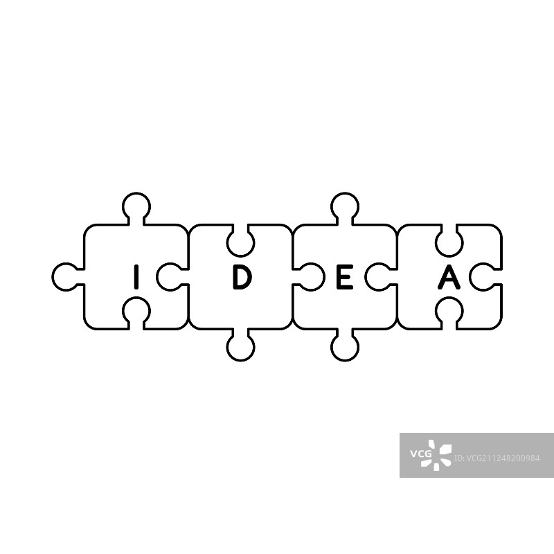 拼图块的图标概念图片素材