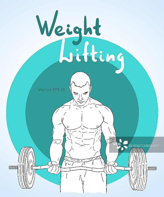 举重运动员举起重物图片素材
