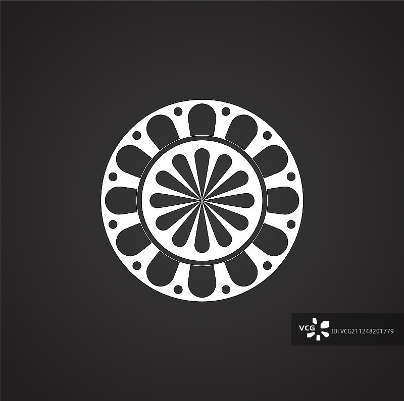 背景上的花卉图案图标，用于图形设计图片素材