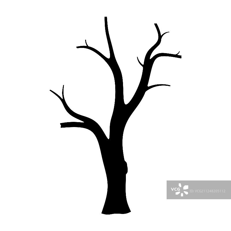 枯树轮廓图片素材