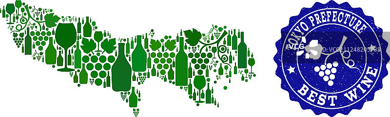 东京葡萄酒产区地图图片素材