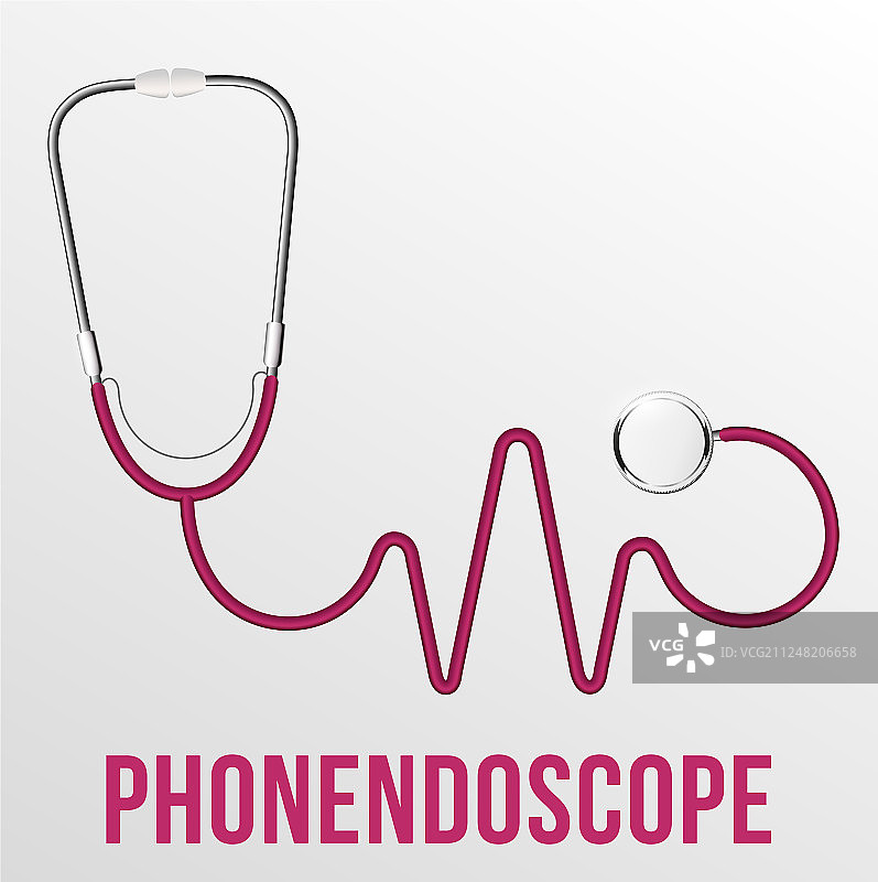 医疗听诊器隔离图片素材