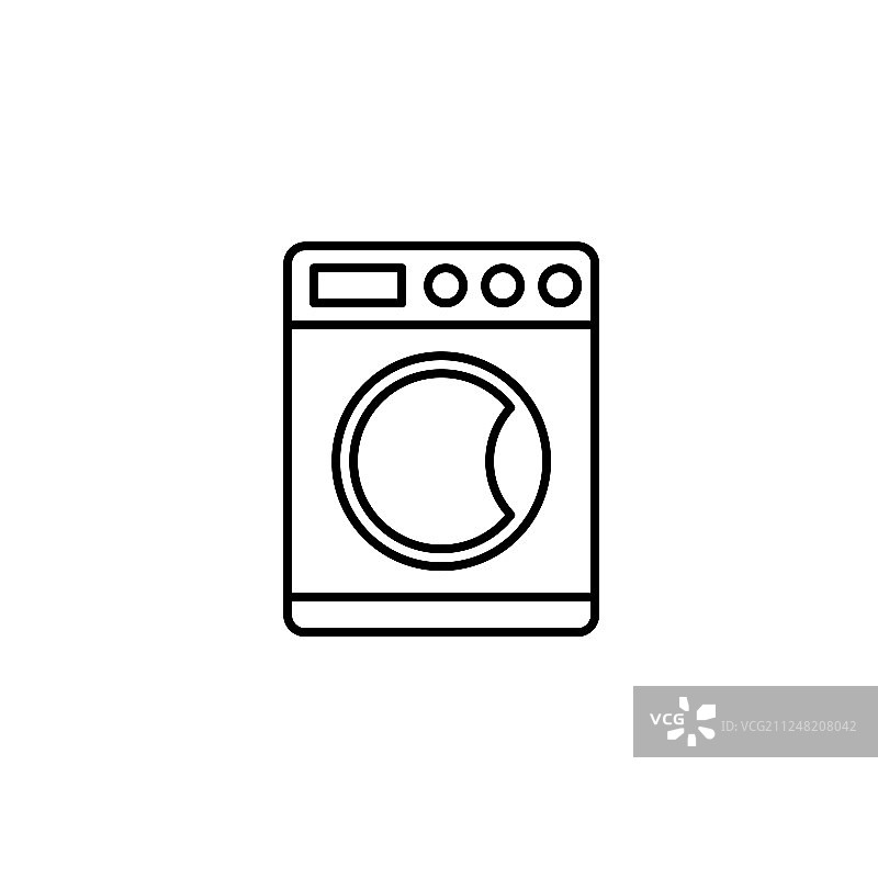 洗衣机相关线条图标图片素材