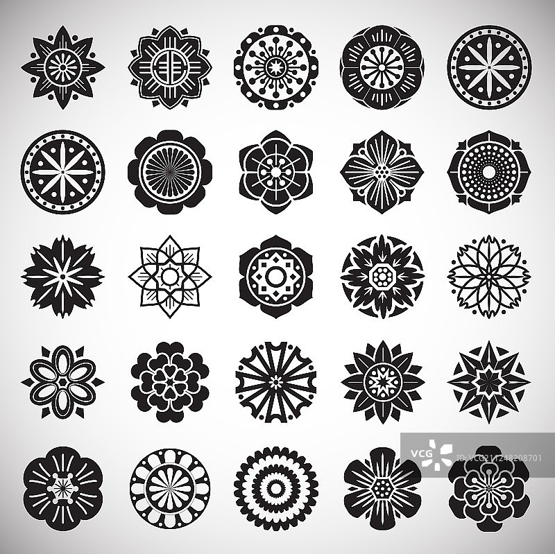 图形背景上的花纹图案图标图片素材