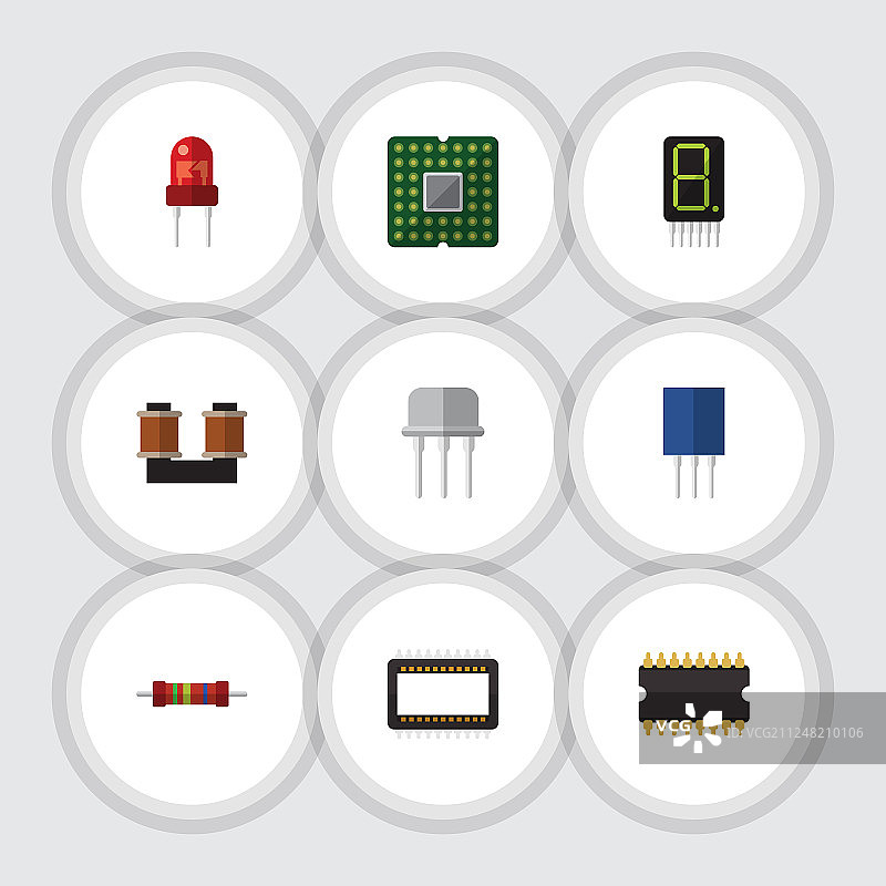 扁平风线圈铜展示技术合集图片素材