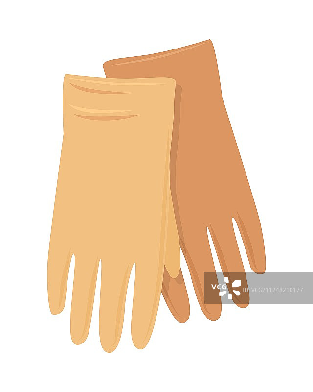 扁平风格的皮革手套图片素材